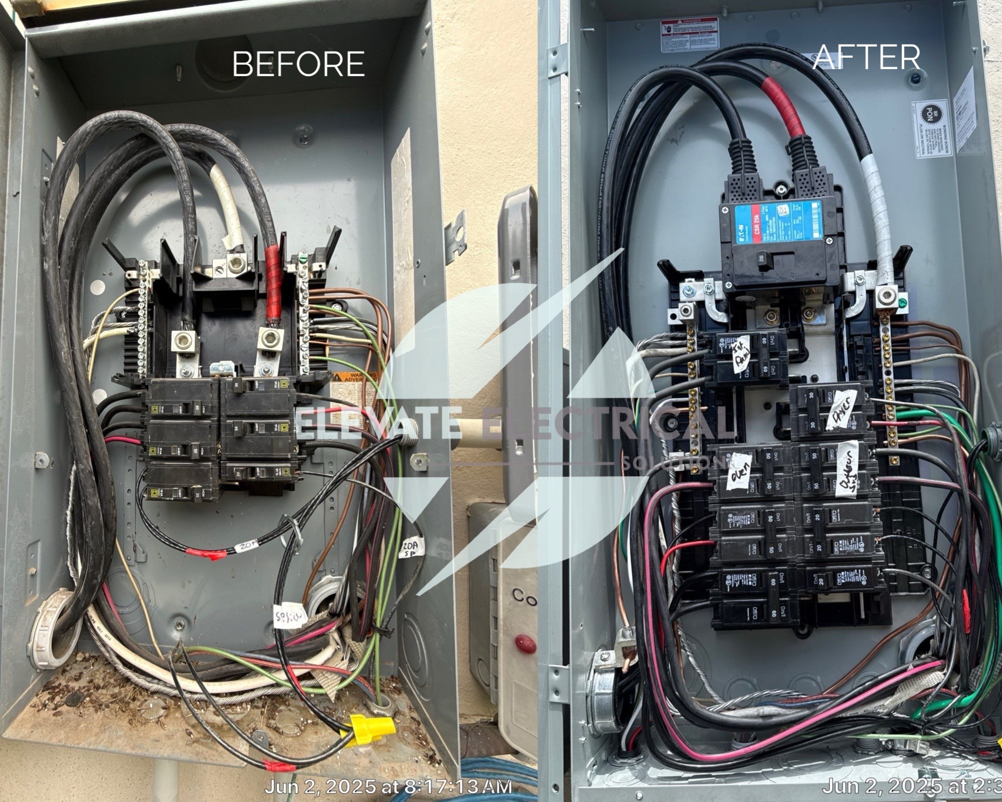 Electrical Panel Befoe and After Maintenance